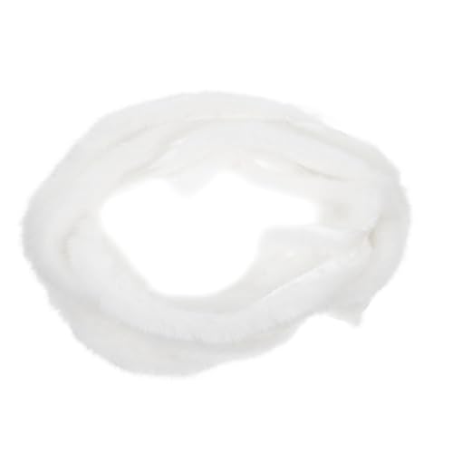 Tofficu Weißes Kunstfellband 5m X 3cm Für Weihnachtsdekoration, Kunstpelzband DIY Basteln, Han-Chinesische Kleidung, Plüschbesatz Für Winter Und Weihnachten von Tofficu