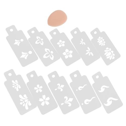 Tofficu Wiederverwendbare Gesichtsbemalung Schablonen Set Teilige Chinesische Traditionelle Blumenmuster Stempel Vorlagen Präzise Malvorlagen für Bühne Halloween Kostüm und Kulturfeiern von Tofficu
