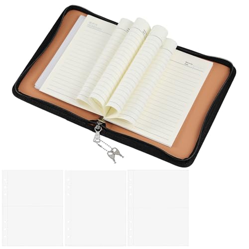 Tofficu Zipper Binder Weiß Budget Planer mit Losem Vielseitiger Organizer für Dokumente und Fotokarten Leichter Tragbarer Dokumentenordner für Schule und Büro von Tofficu