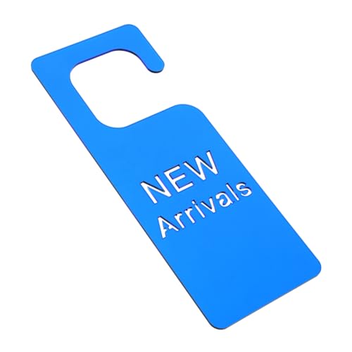Tofficu hängende Kleidungskarte Anzeige selbst ästhetisch transparenter Anhänger zum Aufhängen Kleidungsetikettenkarten Werbekarte aufhängen Hanging -Tag -Karten Hang -Tags Acryl Blau von Tofficu