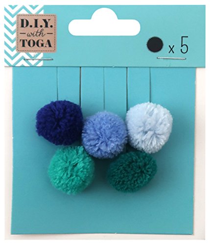 D.I.Y with Toga MBJ021 Pompons, rund, Wolle, Mehrfarbig, 2 x 2 x 2 cm D.I.Y with Toga MBJ021 Pompons, rund, Wolle, Mehrfarbig, 2 x 2 x 2 cm von Toga
