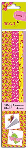 DRAEGER PARIS 1886 PQW005 100 Bedruckte Quilling-Streifen, Papier, Mehrfarbig, 0,3 x 50 x 0,1 cm von Toga
