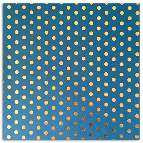 DRAEGER PARIS 1886 Toga prx220 der Gold von Bombay 1 Blatt Papier recyceltem Papier gepunktet blau 38 x 56 x 0,1 cm von Toga