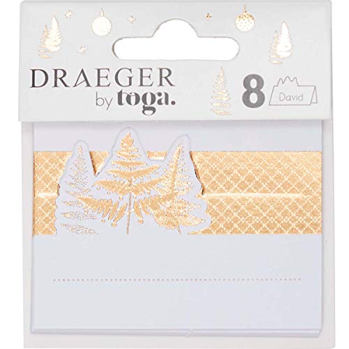 Draeger Platze, weiß und gold, 7 x 6,5 cm, 5-teiliges Set von Toga