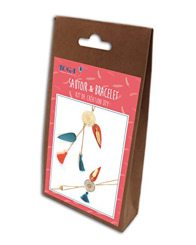 Toga Hygge Set Halskette und Armband, Metall/Kunststoff, Rot/Blau/Blau, Box 9 x 17 cm Toga Hygge Set Halskette und Armband, Metall/Kunststoff, Rot/Blau/Blau, Box 9 x 17 cm von Toga