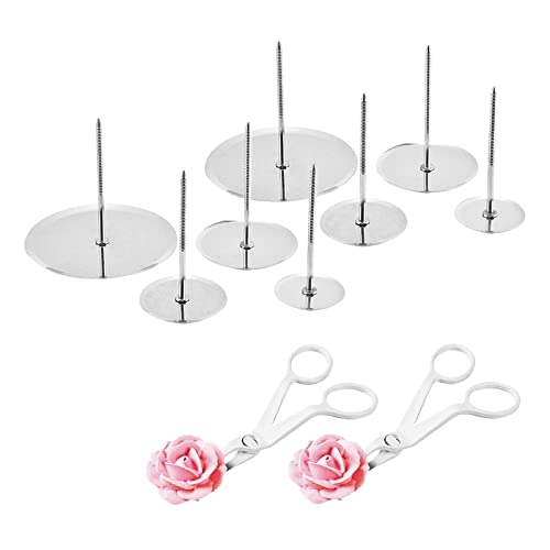 10 Stück Icing Blumennagel Set Kuchen Dekoration Icing Blumennagel Blumen-nagel Werkzeuge Blumennagel Edelstahl DIY Kuchendekoration Nägel Zum Verzieren Von Torten Und Cupcakes von TogtherKings