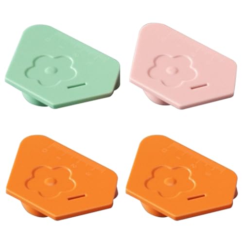 Toguma 4 Stück Magnetische Nahtführung für Nähmaschine, multifunktionaler Polygonhammer mit Skala Nähzubehör Nahtführung Lineal (Orange Rosa Grün) von Toguma