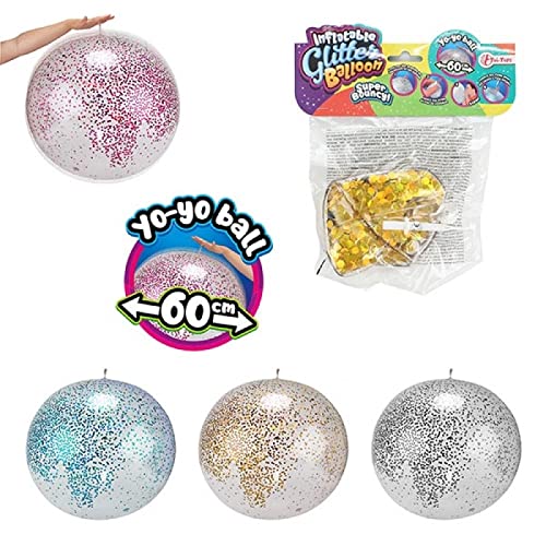 Toi-Toys Aufblasbarer Glitzerballon 60cm Glitzer - Ball, Partyball Toi-Toys Aufblasbarer Glitzerballon 60cm Glitzer - Ball, Partyball von Toi-Toys