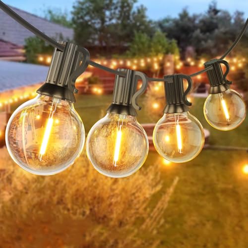 Toipwen Lichterkette Außen, 15M LED Lichterkette Außen mit 25+1 Stück warmweiße G40 Glühbirnen Plastik, IP45 Wasserdicht außen & innen lichterketten für Partys, Hochzeiten, Terrasse und Garten Toipwen Lichterkette Außen, 15M LED Lichterkette Außen mit 25+1 Stück warmweiße G40 Glühbirnen Plastik, IP45 Wasserdicht außen & innen lichterketten für Partys, Hochzeiten, Terrasse und Garten von Toipwen