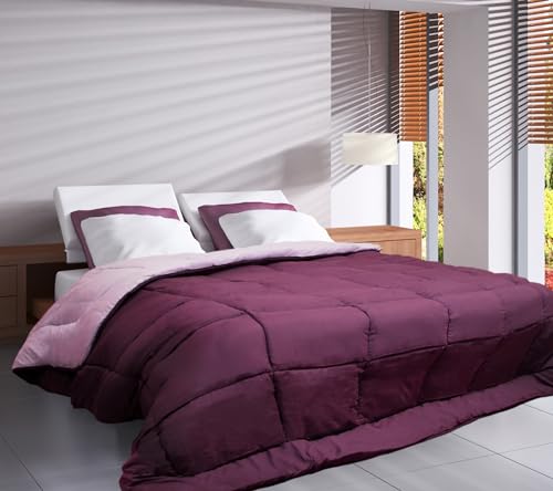 Toison d'or Cocoon 400 Biais Bettdecke, 240 cm x 260 cm, Pflaume/Violett von Toison d’or