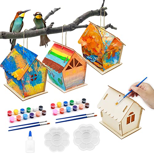 Toivize 3 Stück DIY Vogelhaus Bausatz, Holz Vogelhaus Bastelset Holz Vogelhaus Set für Kinder zum Bauen und Bemalen von Vogelhäuschen aus Holz zum Basteln Geburtstagsgeschenk für Kinder Mädchen Jungen Toivize 3 Stück DIY Vogelhaus Bausatz, Holz Vogelhaus Bastelset Holz Vogelhaus Set für Kinder zum Bauen und Bemalen von Vogelhäuschen aus Holz zum Basteln Geburtstagsgeschenk für Kinder Mädchen Jungen von Toivize