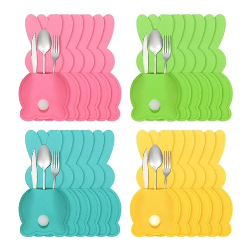 8er Osterbesteck Deko Accessoires, Oster Filzbesteck Set, Oster Tischdeko, Osterhasen Besteckhalter, Osterbestecktaschen, Gabel, Löffel, Essstäbchen, Zuhause, Ostern, Party 8er Osterbesteck Deko Accessoires, Oster Filzbesteck Set, Oster Tischdeko, Osterhasen Besteckhalter, Osterbestecktaschen, Gabel, Löffel, Essstäbchen, Zuhause, Ostern, Party von Tokaneit
