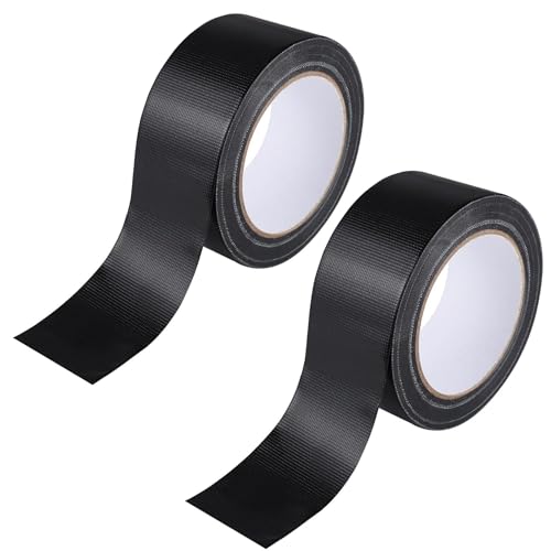 Tokaneit 2 Rollen Panzertape Extra Stark, 30mm x 50m Panzertape Schwarz, Panzertape Wasserfest, Panzerband, Extra Starkes Klebeband, Power Duct Tape zum Abdichten, Reparieren und Mehr von Tokaneit