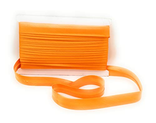 20 mm hochwertiges Satin-Schrägband in 16 Farben, 23-Meter-Rolle Orange von Tokiso