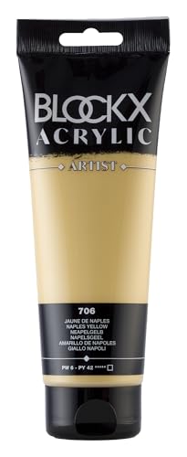 Blockx 61706BXC - Tube 250ml, feine Acrylfarbe, Acrylic Artist, deckend und satiniert, PW 6 PY 42 Neaplegelb, 1 Stück Blockx 61706BXC - Tube 250ml, feine Acrylfarbe, Acrylic Artist, deckend und satiniert, PW 6 PY 42 Neaplegelb, 1 Stück von Blockx