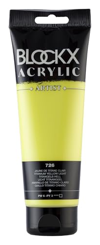 Blockx 61726BXC - Tube 250ml, feine Acrylfarbe, Acrylic Artist, deckend und satiniert, PW 6/PY 3 Titangelb Hell, 1 Stück Blockx 61726BXC - Tube 250ml, feine Acrylfarbe, Acrylic Artist, deckend und satiniert, PW 6/PY 3 Titangelb Hell, 1 Stück von Tokiso