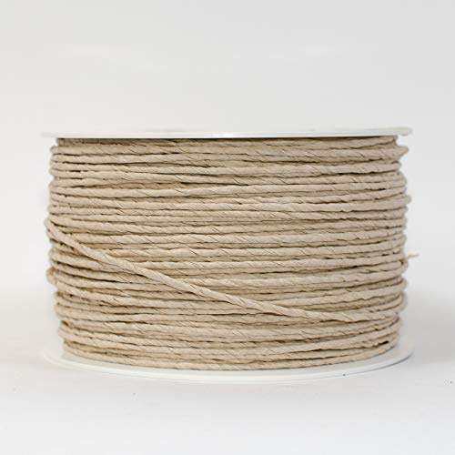 Papier Draht in div Längen und Farben Draht zum basteln Paper Papierdraht zum basteln Basteldraht Schnur Reißfest Bindedraht Basteldraht ummantelt Paper Cord Juteschnur Floristik (Spule, Natur) von Tokiso