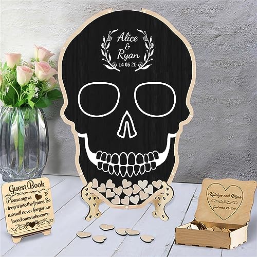Personalisiertes Totenkopf-Hochzeits-Gästebuch Alternative Schwarzes Hochzeits-Gästebuch Schild Totenkopf-Hochzeitsschilder Empfang Rustikales Hochzeits-Gästebuch für Hochzeitstag Geburtstag Personalisiertes Totenkopf-Hochzeits-Gästebuch Alternative Schwarzes Hochzeits-Gästebuch Schild Totenkopf-Hochzeitsschilder Empfang Rustikales Hochzeits-Gästebuch für Hochzeitstag Geburtstag von Tokiso