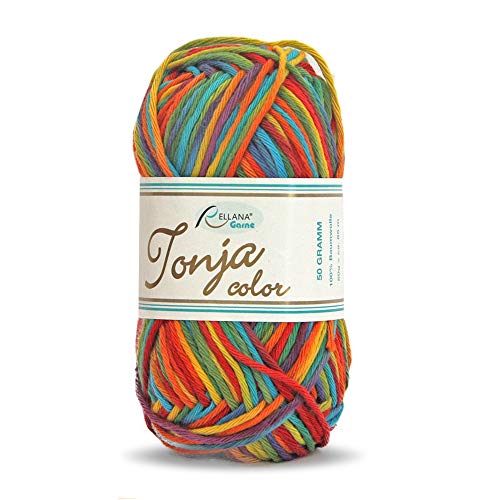 Rellana 50g Schulgarn Tonja Color - Farbe: 466 - Multicolor - (Lager: Bü-grCo-li-o) von Tokiso