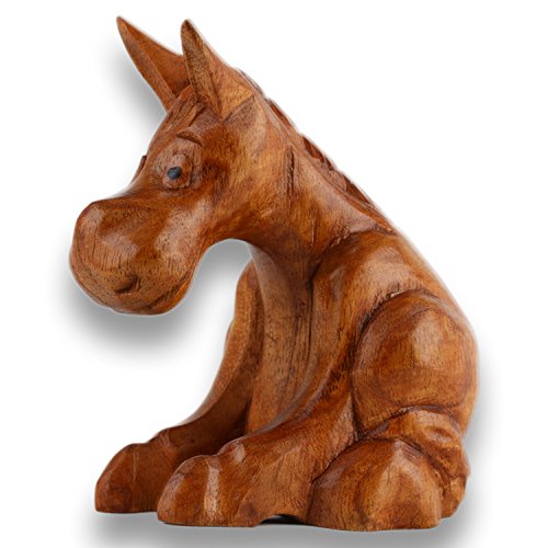 Tokoindah Holz Pferd Funny Holzschnitzerei Holzfigur bemalt Miniatur 12cm Tokoindah Holz Pferd Funny Holzschnitzerei Holzfigur bemalt Miniatur 12cm von Tokoindah