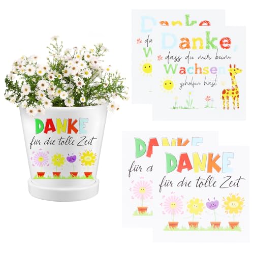 4 Aufkleber für Blumentopf Erzieherin Geschenk Danke, dass du mir beim Wachsen geholfen hast Rub on Sticker Blumentöpfe Transferaufkleber Dankeschön Abschiedsgeschenk Kita Kindergarten Farbe 4 Aufkleber für Blumentopf Erzieherin Geschenk Danke, dass du mir beim Wachsen geholfen hast Rub on Sticker Blumentöpfe Transferaufkleber Dankeschön Abschiedsgeschenk Kita Kindergarten Farbe von Tolenre