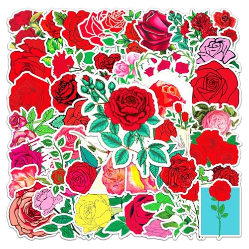 Aufkleber Blumen 50 Stück Vinyl Aufkleber Wasserfest Blumen, Sticker Blumen Selbstklebend, Scrapbooking Sticker Blumen, Scrapbook Stickers Farbenfroh, Für Laptop, Computer, Auto, Motorräder, Gepäck Aufkleber Blumen 50 Stück Vinyl Aufkleber Wasserfest Blumen, Sticker Blumen Selbstklebend, Scrapbooking Sticker Blumen, Scrapbook Stickers Farbenfroh, Für Laptop, Computer, Auto, Motorräder, Gepäck von Tolenre