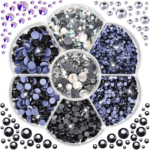Hotfix Strasssteine Schwarz 3000pcs Hotfix Strass Schwarz, Glas Kristall Mit Strass, Kristall Strasssteine Zum Basteln, Rhinestones Schwarz, 7 Größen 2-6.6mm, Für Kleidung Schuhe Und Diy Handwerk Hotfix Strasssteine Schwarz 3000pcs Hotfix Strass Schwarz, Glas Kristall Mit Strass, Kristall Strasssteine Zum Basteln, Rhinestones Schwarz, 7 Größen 2-6.6mm, Für Kleidung Schuhe Und Diy Handwerk von Tolenre