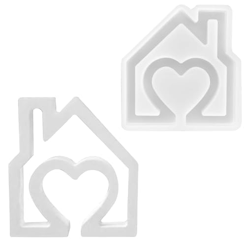 Silikonform Häuser Silikonformen Gießformen Herzförmige Kerzenhausform Kerzenhalter Gießformen Silikon für Sojawachs Kerzen, Seife, Gips, Handwerk Silikonform Häuser Silikonformen Gießformen Herzförmige Kerzenhausform Kerzenhalter Gießformen Silikon für Sojawachs Kerzen, Seife, Gips, Handwerk von Tolenre