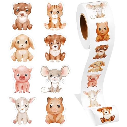 Tier Aufkleber Kinder 1 Rolle Belohnungsaufkleber Tiere, Animal Sticker 500pcs Selbstklebende Sticker Tiere, Aufkleber Belohnung Rolle, Tieraufkleber Klein, Lehrer Sticker Belohnung Tier Aufkleber Kinder 1 Rolle Belohnungsaufkleber Tiere, Animal Sticker 500pcs Selbstklebende Sticker Tiere, Aufkleber Belohnung Rolle, Tieraufkleber Klein, Lehrer Sticker Belohnung von Tolenre