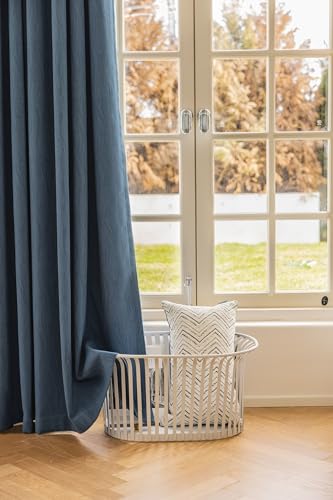 Tolldek 2 Stück Vorhänge Verdunklung, Ösenschal Blickdicht Einfarbig, Chenille Ösen Gardine Blickdicht Vintage Gardinen Schals für Wohnzimmer Schlafzimmer, B 132 x H 138cm, Blau Tolldek 2 Stück Vorhänge Verdunklung, Ösenschal Blickdicht Einfarbig, Chenille Ösen Gardine Blickdicht Vintage Gardinen Schals für Wohnzimmer Schlafzimmer, B 132 x H 138cm, Blau von Tolldek