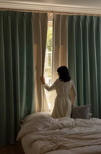 Tolldek 2 Stück Vorhänge Wohnzimmer Deko, Gardine Vorhang Patchwork Zweifarbig, Chenille Ösen Vorhang Blickdicht Verdunkelung Fenstergardinen Modern, B 132 x H 229cm, Blau Tolldek 2 Stück Vorhänge Wohnzimmer Deko, Gardine Vorhang Patchwork Zweifarbig, Chenille Ösen Vorhang Blickdicht Verdunkelung Fenstergardinen Modern, B 132 x H 229cm, Blau von Tolldek