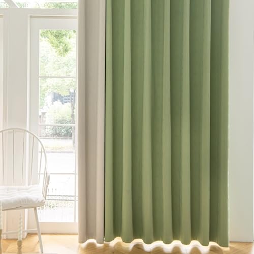 Tolldek 2er Blickdichte Gardinen, Verdunkelungsvorhänge UV Patchwork Zweifarbig, Chenille Ösen Ösenschal Blickdicht Gardinen Schals für Wohnzimmer, B 132 x H 138cm, Grün Weiß Tolldek 2er Blickdichte Gardinen, Verdunkelungsvorhänge UV Patchwork Zweifarbig, Chenille Ösen Ösenschal Blickdicht Gardinen Schals für Wohnzimmer, B 132 x H 138cm, Grün Weiß von Tolldek