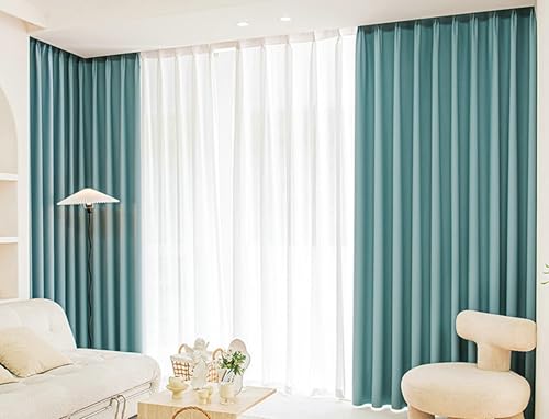 Tolldek 2er Ösenvorhänge Blickdicht, Vorhänge Jungs Kinderzimmer Einfarbig, Polyester Ösen Vorhang Gardine Verdunkelnd Gardinen Schals für Wohnzimmer, B 107 x H 132cm, Blau Tolldek 2er Ösenvorhänge Blickdicht, Vorhänge Jungs Kinderzimmer Einfarbig, Polyester Ösen Vorhang Gardine Verdunkelnd Gardinen Schals für Wohnzimmer, B 107 x H 132cm, Blau von Tolldek
