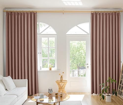 Tolldek 2er Ösenvorhang Blickdicht, Vorhang Kinderzimmer Einfarbig, Polyester Ösen Schlafzimmer Vorhang Verdunkelung Fenstergardinen Modern für Wohnzimmer, B 137 x H 183cm, Rose Tolldek 2er Ösenvorhang Blickdicht, Vorhang Kinderzimmer Einfarbig, Polyester Ösen Schlafzimmer Vorhang Verdunkelung Fenstergardinen Modern für Wohnzimmer, B 137 x H 183cm, Rose von Tolldek