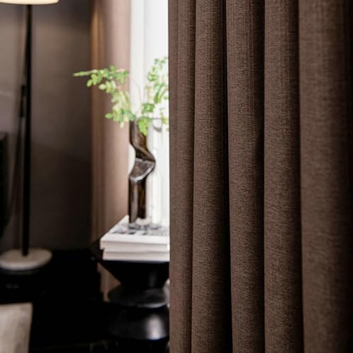Tolldek 2er Pack Ösenschal 2er Set, Verdunkelungsvorhang Ösen Einfarbig, Polyester Ösen Fenster Vorhang Blickdicht für Deko Wohnzimmer Schlafzimmer, B 137 x H 214cm, Kaffee Tolldek 2er Pack Ösenschal 2er Set, Verdunkelungsvorhang Ösen Einfarbig, Polyester Ösen Fenster Vorhang Blickdicht für Deko Wohnzimmer Schlafzimmer, B 137 x H 214cm, Kaffee von Tolldek