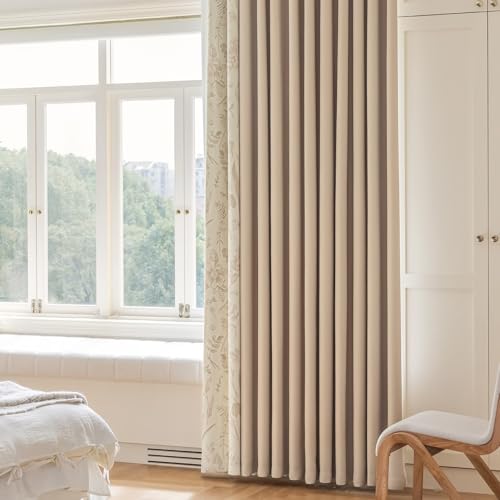 Tolldek 2er Pack Ösenvorhang 2er Set, Vorhang für Fenster Patchwork Blumen, Polyester Baumwolle Ösen Vorhänge Junge für Wohnzimmer, B 132 x H 138cm, Beige Tolldek 2er Pack Ösenvorhang 2er Set, Vorhang für Fenster Patchwork Blumen, Polyester Baumwolle Ösen Vorhänge Junge für Wohnzimmer, B 132 x H 138cm, Beige von Tolldek