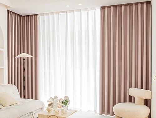 Tolldek 2er Pack Vorhänge Kinderzimmer Verdunkelung, Vorhänge Einfarbig, Polyester Ösen Vorhänge Gardinen Schals für Wohnzimmer Schlafzimmer, B 107 x H 147cm, Rose Tolldek 2er Pack Vorhänge Kinderzimmer Verdunkelung, Vorhänge Einfarbig, Polyester Ösen Vorhänge Gardinen Schals für Wohnzimmer Schlafzimmer, B 107 x H 147cm, Rose von Tolldek