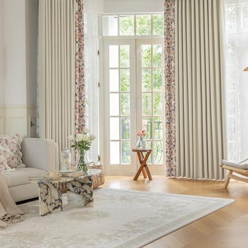 Tolldek 2er Pack Vorhang Gardine Fenster, Vorhang Muster Lang Patchwork Blumen, Chenille Ösen Vorhang Gardinen für Deko Wohnzimmer Schlafzimmer, B 132 x H 244cm, Braun Tolldek 2er Pack Vorhang Gardine Fenster, Vorhang Muster Lang Patchwork Blumen, Chenille Ösen Vorhang Gardinen für Deko Wohnzimmer Schlafzimmer, B 132 x H 244cm, Braun von Tolldek