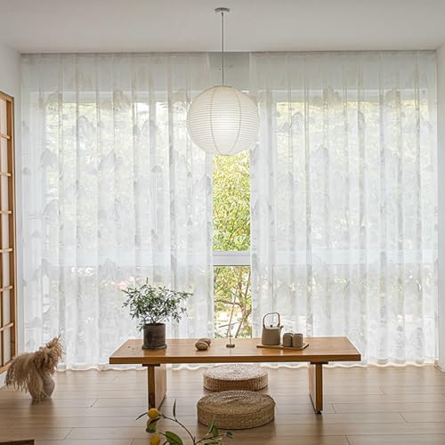 Tolldek 2er Set Halbtransparent Voile Vorhangschals, Halbtransparent Gardinen Voile Berg, Polyester Ösen Vorhänge Gardinen Schals für Wohnzimmer Schlafzimmer, B 107 x H 115cm, Weiß Tolldek 2er Set Halbtransparent Voile Vorhangschals, Halbtransparent Gardinen Voile Berg, Polyester Ösen Vorhänge Gardinen Schals für Wohnzimmer Schlafzimmer, B 107 x H 115cm, Weiß von Tolldek