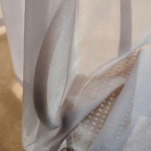 Tolldek 2er Set Voile Vorhangschals, Halbtransparent Voile Vorhänge Einfarbig, Polyester Ösen Vorhänge Gardinen Schals für Wohnzimmer Schlafzimmer, B 107 x H 244cm, Grau Tolldek 2er Set Voile Vorhangschals, Halbtransparent Voile Vorhänge Einfarbig, Polyester Ösen Vorhänge Gardinen Schals für Wohnzimmer Schlafzimmer, B 107 x H 244cm, Grau von Tolldek