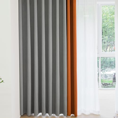Tolldek 2er Set Vorhang Muster Modern, Fenster Vorhang Blickdicht Patchwork Zweifarbig, Polyester Baumwolle Ösen Vorhänge Vintage für Wohnzimmer, B 132 x H 229cm, Grau Lila Braun Tolldek 2er Set Vorhang Muster Modern, Fenster Vorhang Blickdicht Patchwork Zweifarbig, Polyester Baumwolle Ösen Vorhänge Vintage für Wohnzimmer, B 132 x H 229cm, Grau Lila Braun von Tolldek