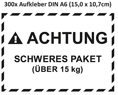 300 Etiketten "Schweres Paket über 15kg" für Amazon FBA Versandrichtlinie von TollesfürKinder