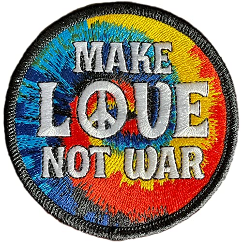 Patch macht Liebe nicht Krieg, Patches für thermadhäsive Kleidung - Hippies -Wege für Männer und Frauen, um Ihre Hippie -Kleidung anzupassen und zu reparieren - 78 x 78 mm von Tom Callahan Associates, Inc