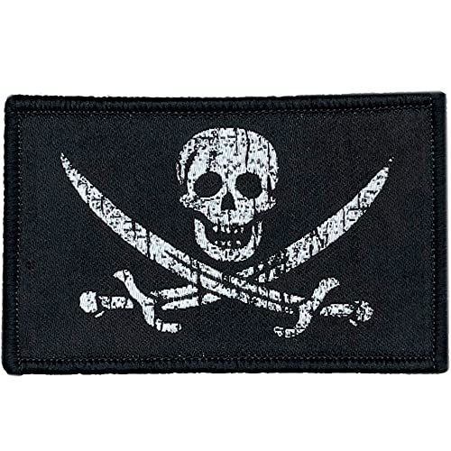 Piraten Patch, Piratenflagge ähnlich der von Piraten der Karibik, um sich in Piratenkleidung oder als CrossFit -Velkro -Rucksackpatches zu haften. Kleine Piratenflagge - Schädelpatch - 80 x50 mm Piraten Patch, Piratenflagge ähnlich der von Piraten der Karibik, um sich in Piratenkleidung oder als CrossFit -Velkro -Rucksackpatches zu haften. Kleine Piratenflagge - Schädelpatch - 80 x50 mm von sufe