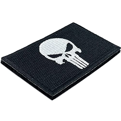 Klett Patch The Punisher 100 % Bestickt - Deutschland Patch Klett - Patches Klett Militär - Punisher Patch für Airsoft Patch Klett - Klett Patch Militär - 80 x 50 mm von Tom Callahan Associates, Inc