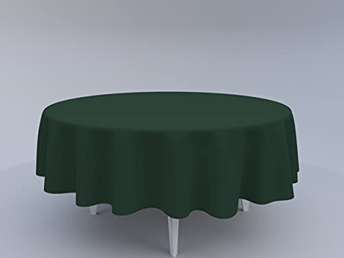 Tom'Shop Tischdecke [Dunkel Grün, Ø 120cm] Tablecloth Tischtuch Tischwäsche Tischdekoration Tafeltuch von Tom'Shop