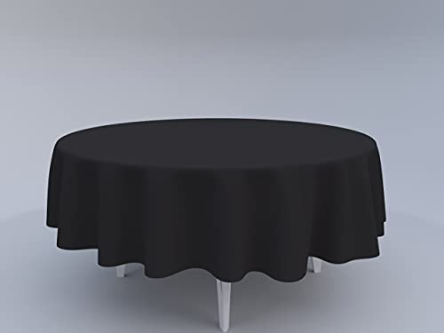 Tom'Shop Tischdecke [Schwarz, Ø 100cm] Tablecloth Tischtuch Tischwäsche Tischdekoration Tafeltuch von Tom'Shop