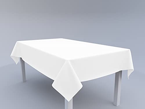 Tom'Shop Tischdecke [Weiß, 120cm x 120cm] Tablecloth Tischtuch Tischwäsche Tischdekoration Tafeltuch von Tom'Shop