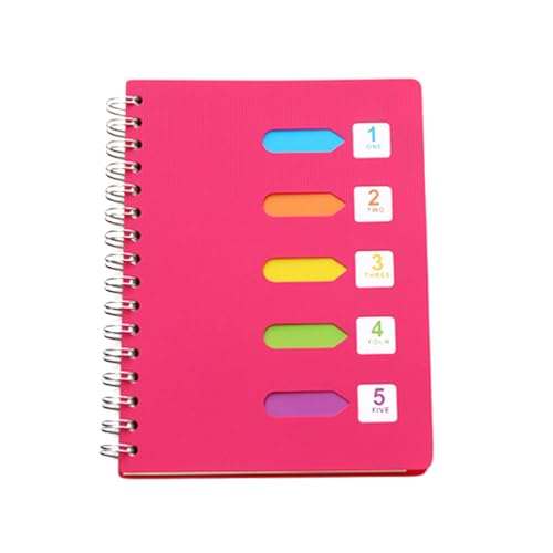 Tomaibaby B5 Spiralblock 6. 3X8. 2-Zoll-Notizblock Spiralförmiges Geschäftsnotizbuch mit Trennwand für Die Büroschule (B5 Blau) von Tomaibaby