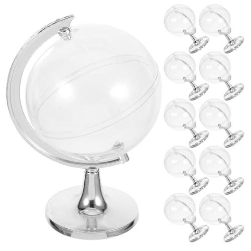 Tomaibaby Mini-Globus-Süßigkeiten-Box, Kunststoff, befüllbar, Globus, Süßigkeitenbehälter, Süßigkeiten-Gläser, Geschenk-Box für Weihnachten, Hochzeit, Party, Geschenk, Dekoration, 12 Stück (Silber) Tomaibaby Mini-Globus-Süßigkeiten-Box, Kunststoff, befüllbar, Globus, Süßigkeitenbehälter, Süßigkeiten-Gläser, Geschenk-Box für Weihnachten, Hochzeit, Party, Geschenk, Dekoration, 12 Stück (Silber) von Tomaibaby
